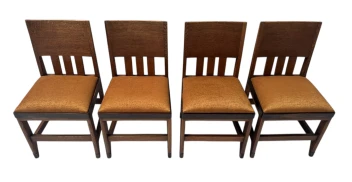 Four Art Deco Modernist Dining Room Chairs by Hendrik Wouda for Pander, 1924